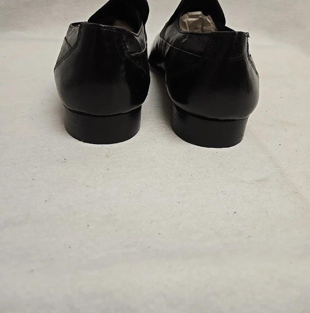 Hydepark Men's Black Leather Slip-On Dress Shoes 9.5 - Picture 4 of 10